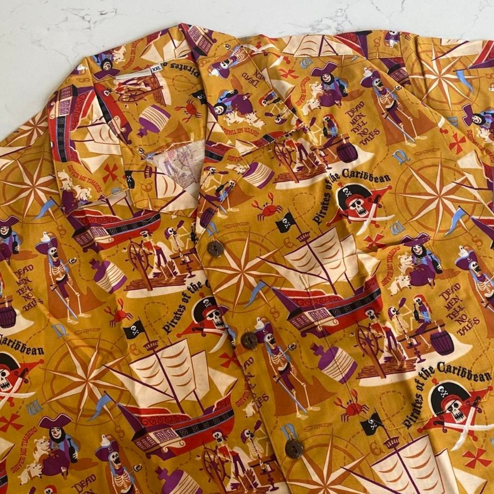 NWOT Disney Pirates of the Caribbean Hawaiian shirt‎ wonderground gallery XXL